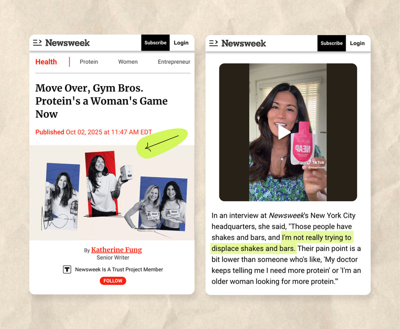 NEAP in Newsweek: Move Over Gym Bros. Protein’s a Woman’s Game Now