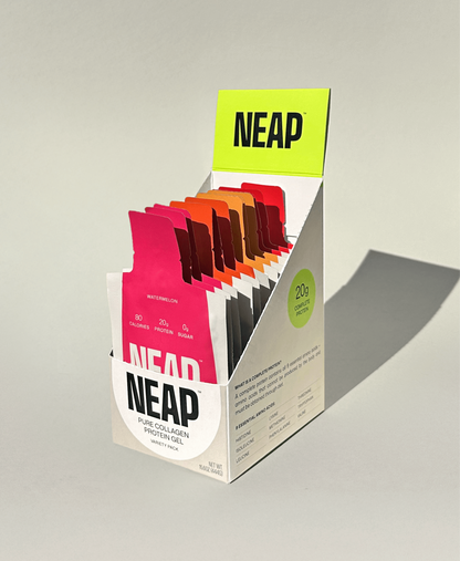 NEAP Variety Box with Protein Gel Pouches inside
